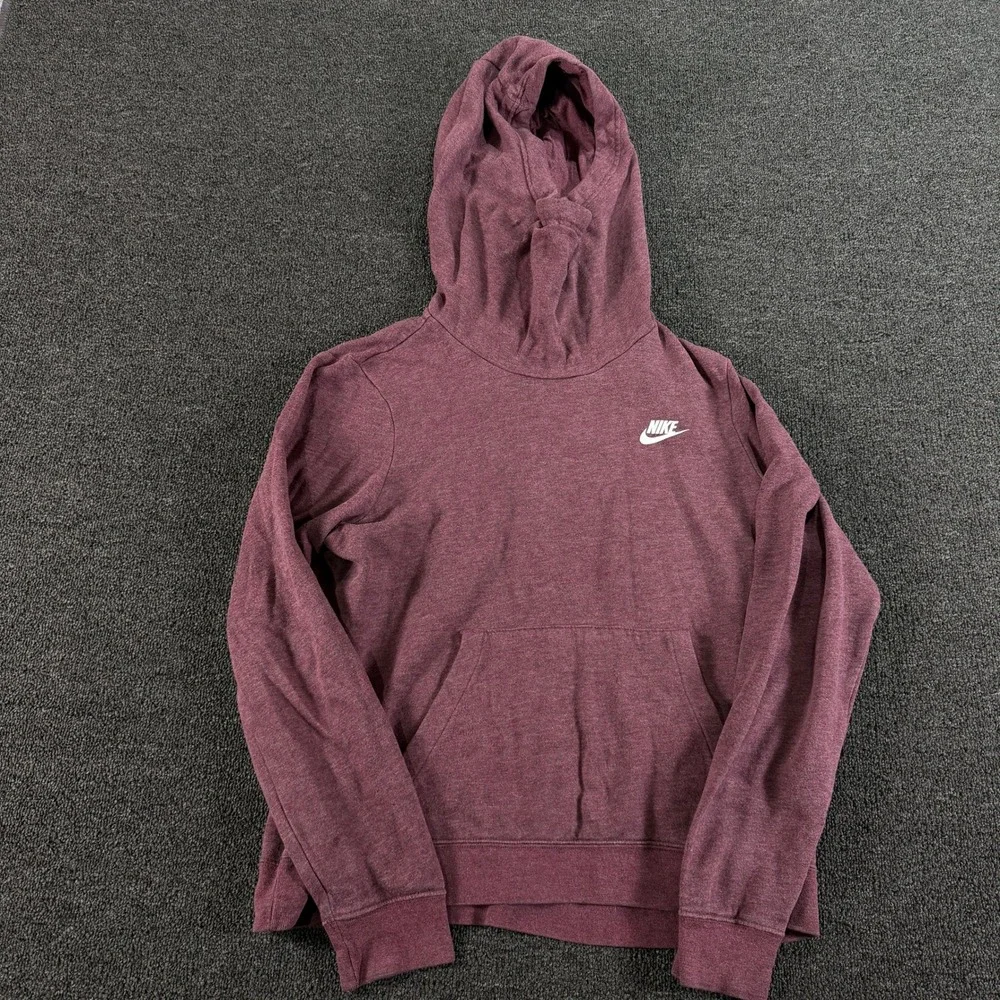 Nike Hoodie Women M Sportswear Essential BV4526-639 Burgundy EUC